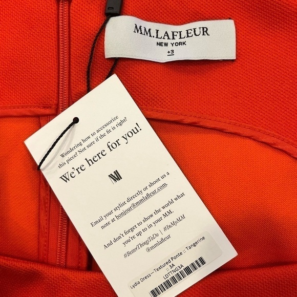 MM LAFLEUR Tangerine Textured Ponte Lydia Dress - Picture 5 of 6